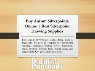 Buy Aurum Silverpoints Online | Best Silverpoint Drawing Supplies