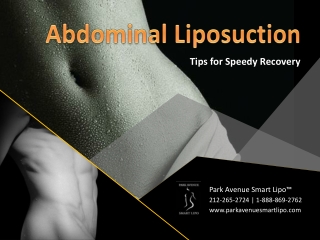 Abdominal Liposuction - Tips for Speedy Recovery