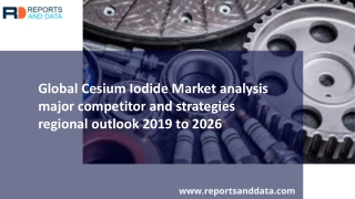 Cesium Iodide Market growth opportunity and industry forecast to 2026