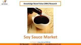 Soy Sauce Market Size- KBV Research