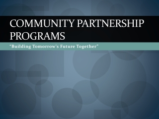 Community Partnership Programs