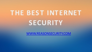 The Best Internet Security