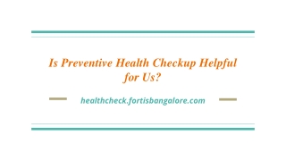 Executive Health Checkup Bangalore