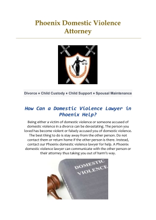 Phoenix Domestic Violence Attorney