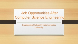 Job Opportunities After Computer Science Engineering - Avantika University