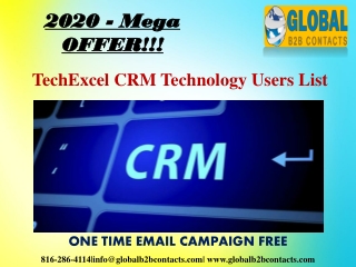 TechExcel CRM Technology Users List