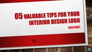 05 Valuable Tips For Your Interior Design Logo