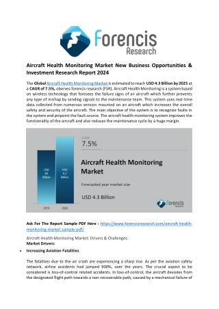 Aircraft Health Monitoring Market