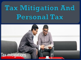 Tax Mitigation And Personal Tax