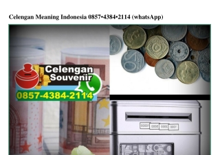 Celengan Meaning Indonesia 085743842114[wa]