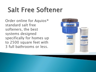 Water Softener Filter System