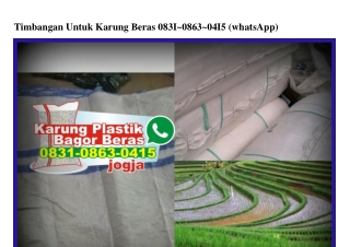 Timbangan Untuk Karung Beras 083I·0863·04I5[wa]