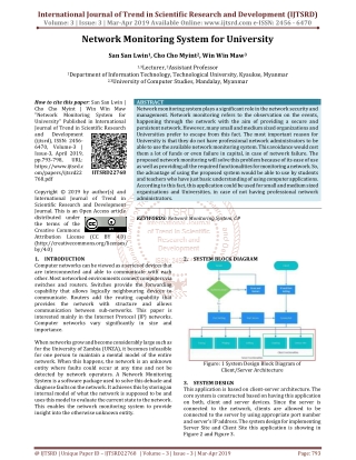 Network Monitoring System for University