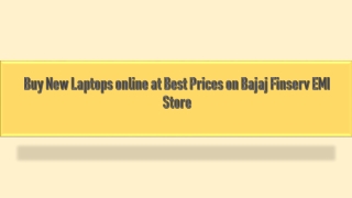 Buy New Laptops online at Best Prices on Bajaj Finserv EMI Store