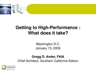 Getting to High-Performance : What does it take?