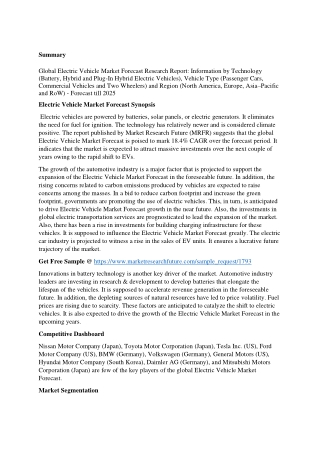 Electric Vehicle Market Forecast