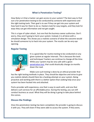 What is Penetration Testing?