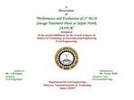 A Dissertation on Performance and Evaluation of 27 MLD Sewage Treatment Plant at Jaipur North, JAIPUR Submitted In th