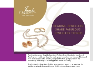 Reading Jewellers Share Fabulous Jewellery Trends