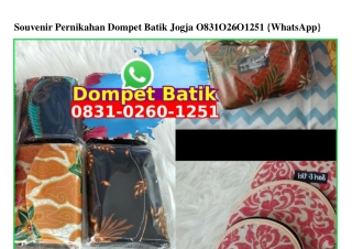 Souvenir Pernikahan Dompet Batik Jogja Ö831~Ö26Ö~1251[wa]