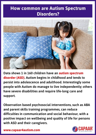 How common are Autism Spectrum Disorder? | Centre for Autism in Bangalore