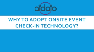 Onsite Event Check-in Technology | AIDA