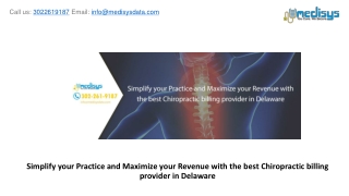 Simplify your Practice and Maximize your Revenue with the best Chiropractic billing provider in Delaware