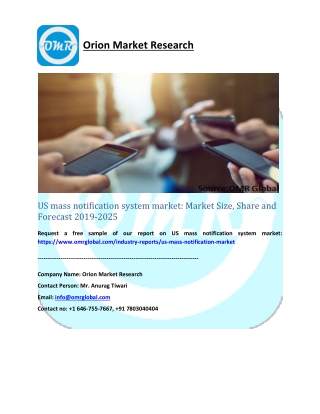 US mass notification system market: Market Size, Share and Forecast 2019-2025