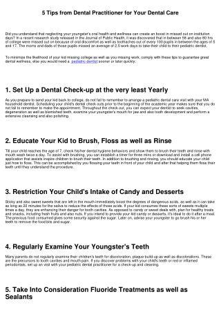 5 Tips from Dental Expert for Your Dental Treatment