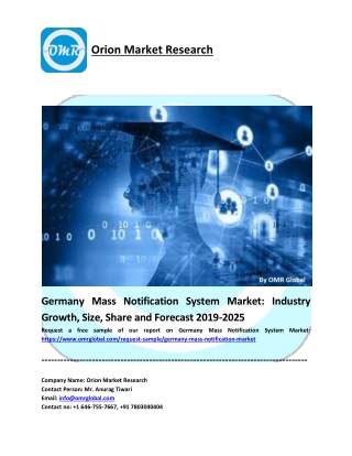 Germany Mass Notification System Market Size, Share, Research, Growth and Forecast 2019-2025