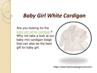 Baby Girl White Cardigan