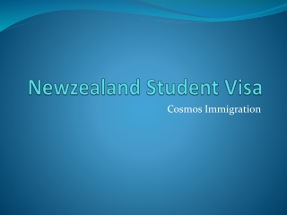 Newzealand Student Visa | Cosmos Immigration