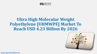 Ultra High Molecular Weight Polyethylene [UHMWPE] Market Advancements, Growth Opportunity and Forecast 2019-2026