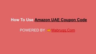 How To Use Amazon UAE Coupon Code?