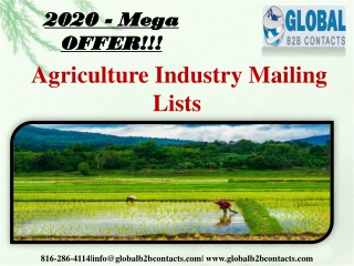 Agriculture Industry Mailing Lists