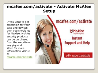 mcafee.com/activate - Activate McAfee Antivirus