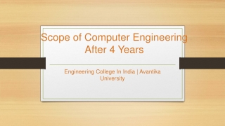 Scope of Computer Engineering after 4Years - Avantika University