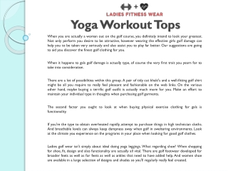 Yoga Workout Tops