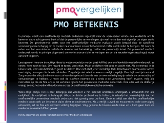 PMO Betekenis