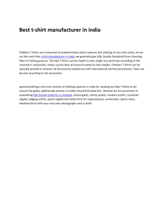 Corporate T Shirt Manufacturers in mumbai