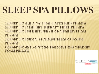 Sleep Spa – Soft Comfort Pillow Online