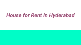 Flats for Rent in Hyderabad