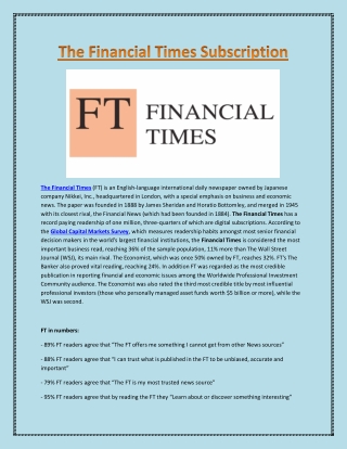 The Financial Times Subscription