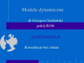 Modele dynamiczne