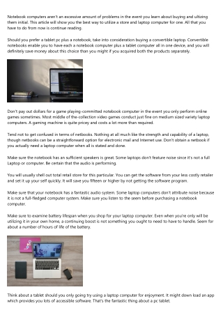 About Laptops, The Ideas Listed Below Are Glowing