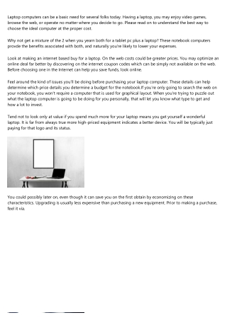 Expert Consultancy For Finding The Optimum Laptop For Your Money