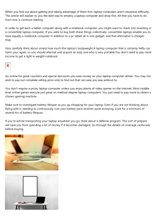 What You Must Know Prior to Investing In A Notebook computer