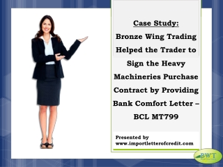 BCL MT799 – Bank Comfort Letter – BCL Bank