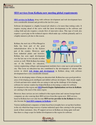 Seo company in kolkata