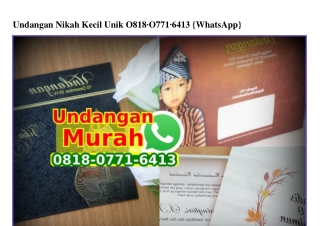 Undangan Nikah Kecil Unik 081807716413[wa]